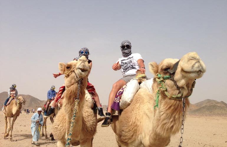 Quad Safari am Morgen durch die Wüste von El Gouna mit Kamelreiten